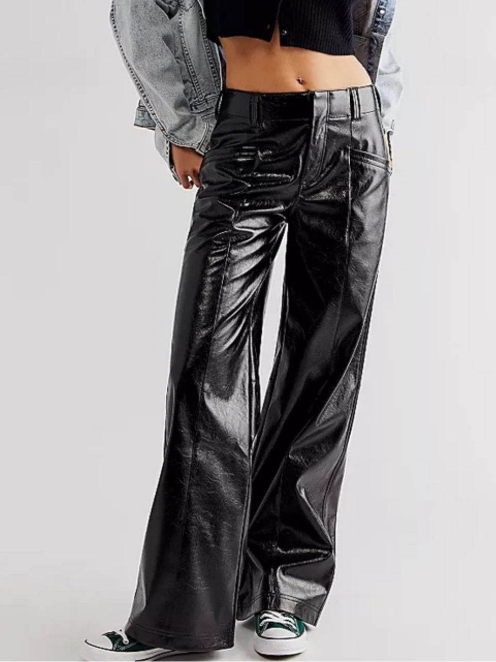Free People Star-Crossed Lovers Vegan Straight-Leg Pants Size 10